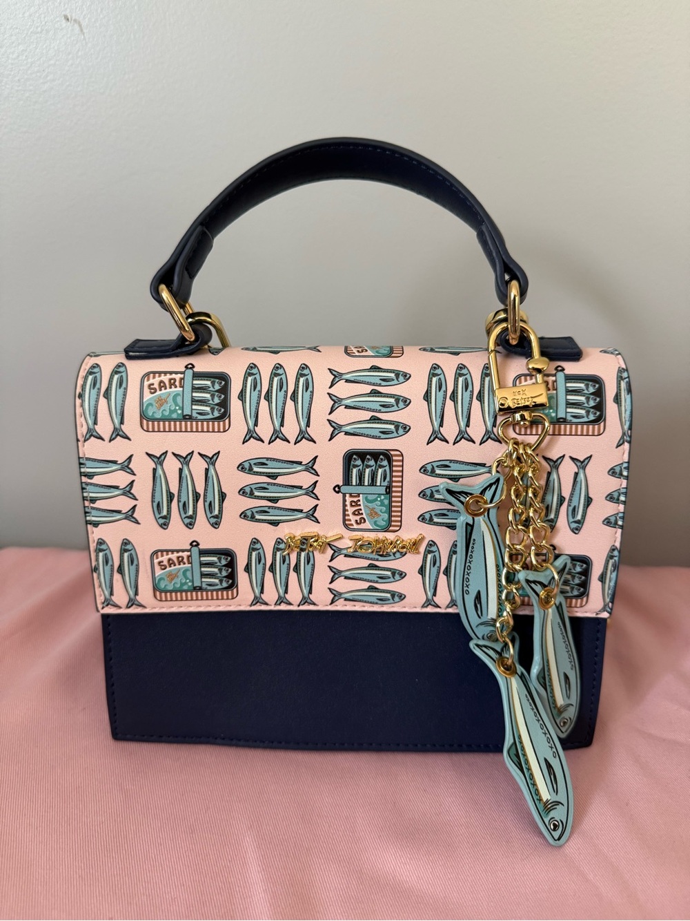 Betsey Johnson Sardine Top Handle Crossbody